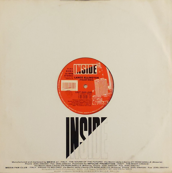 Lance Ellington - Lost Our Love (Italian Remix) | Inside (IN 6103) - 3