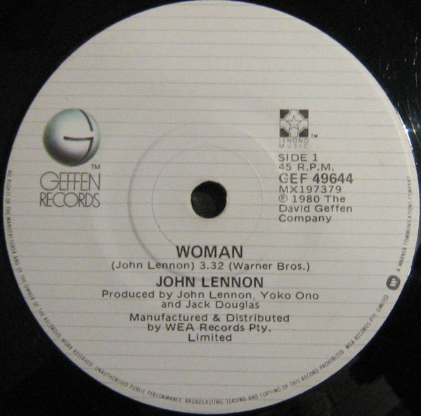 John Lennon - Woman | Geffen Records (GEF 49644)