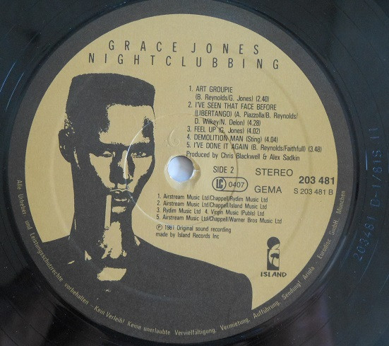 Grace Jones - Nightclubbing | Island Records (203 481) - 4 Grace Jones - Nightclubbing | Island Records (203 481) - 4