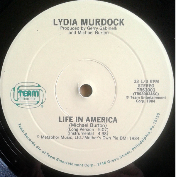 Lydia Murdock - Life In America | Team Entertainment Records (TRS3003) - main Lydia Murdock - Life In America | Team Entertainment Records (TRS3003) - main
