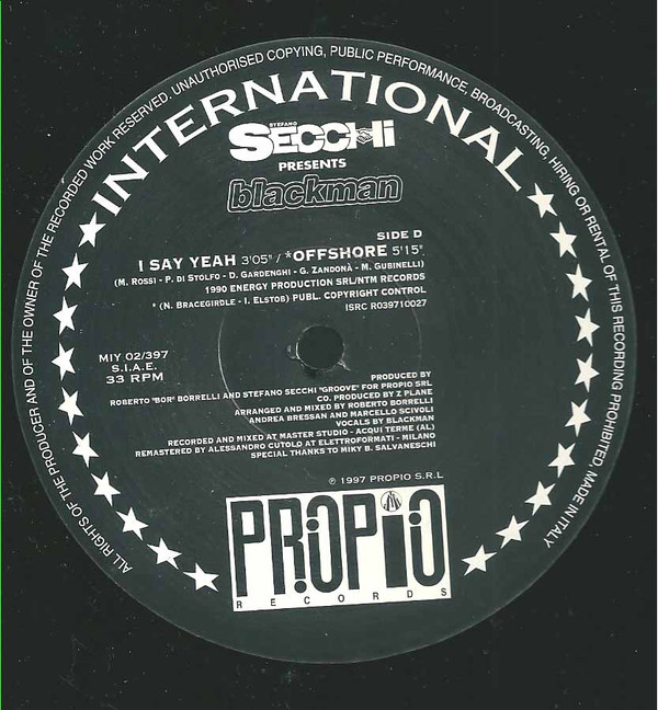 Stefano Secchi Presents Blackman - Mix It Yourself Vol. 2 | Propio Records (MIY 02/397) - 5 Stefano Secchi Presents Blackman - Mix It Yourself Vol. 2 | Propio Records (MIY 02/397) - 5
