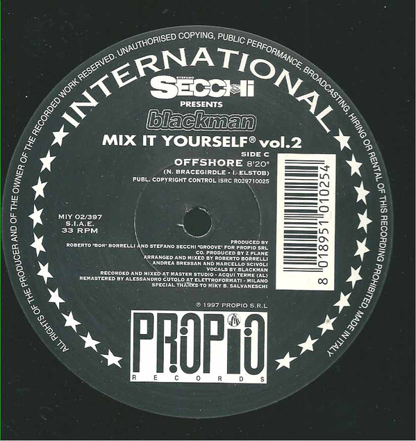 Stefano Secchi Presents Blackman - Mix It Yourself Vol. 2 | Propio Records (MIY 02/397) - 4 Stefano Secchi Presents Blackman - Mix It Yourself Vol. 2 | Propio Records (MIY 02/397) - 4