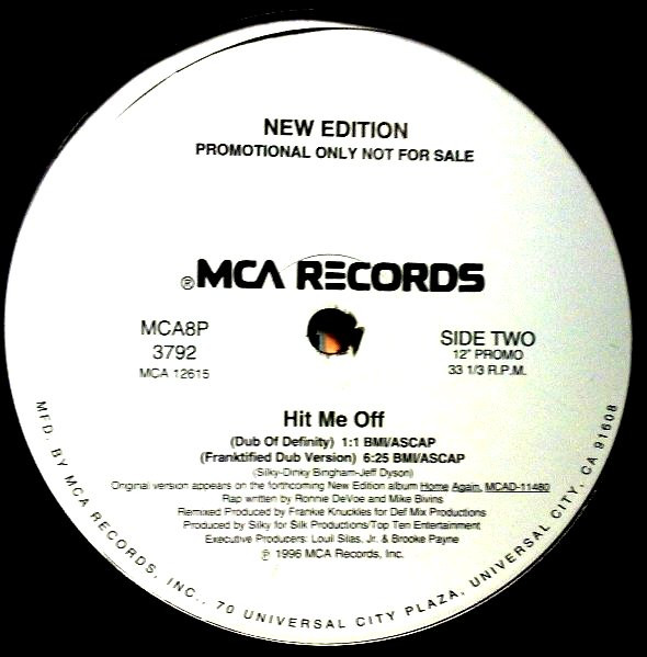 New Edition - Hit Me Off | MCA Records (MCA8P-3792) - 2