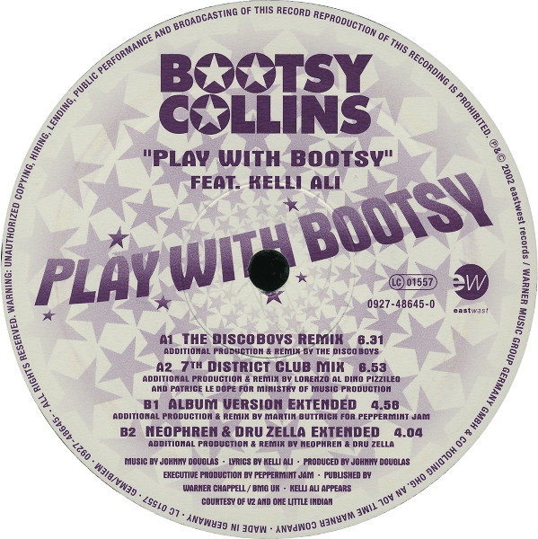 Bootsy Collins feat. Kelli Ali - Play With Bootsy | EastWest (0927-48645-0) - 3 Bootsy Collins feat. Kelli Ali - Play With Bootsy | EastWest (0927-48645-0) - 3