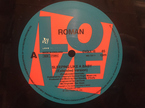 Roman - Sleeping Like A Baby | Love Records (EVOLX 16) - 4 Roman - Sleeping Like A Baby | Love Records (EVOLX 16) - 4