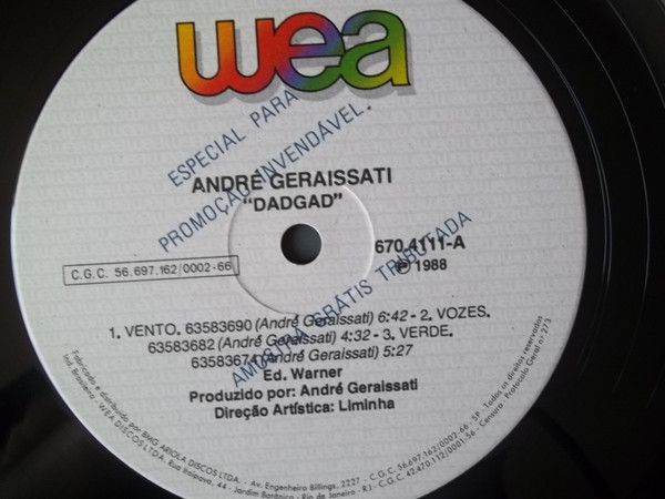 André Geraissati - Dadgad | WEA (670.4111) - 2 André Geraissati - Dadgad | WEA (670.4111) - 2