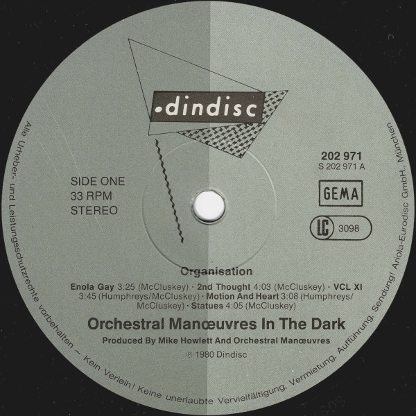Orchestral Manoeuvres In The Dark - Organisation | Virgin (202 971) - 3