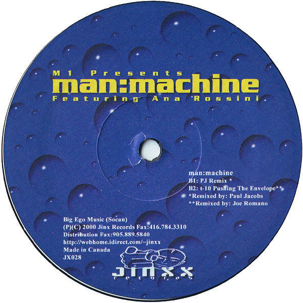 M1 Featuring Ana Rossini - Man:Machine | Jinxx Records (JX028) - 2 M1 Featuring Ana Rossini - Man:Machine | Jinxx Records (JX028) - 2