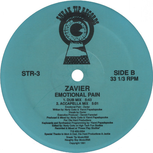 Zavier - Emotional Pain | Sneak Tip Records (STR-003) - 2