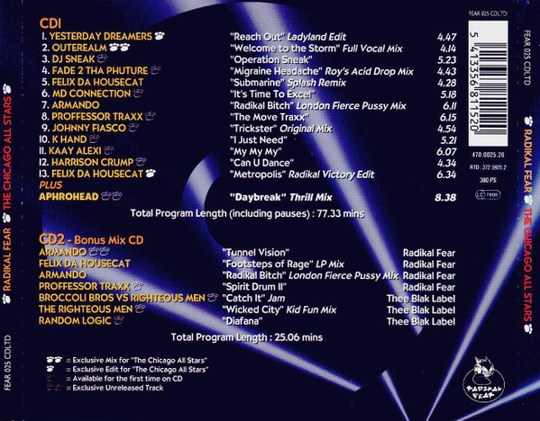 Various - Radikal Fear - The Chicago All Stars | Radikal Fear (FEAR 025 CDLTD) - 3