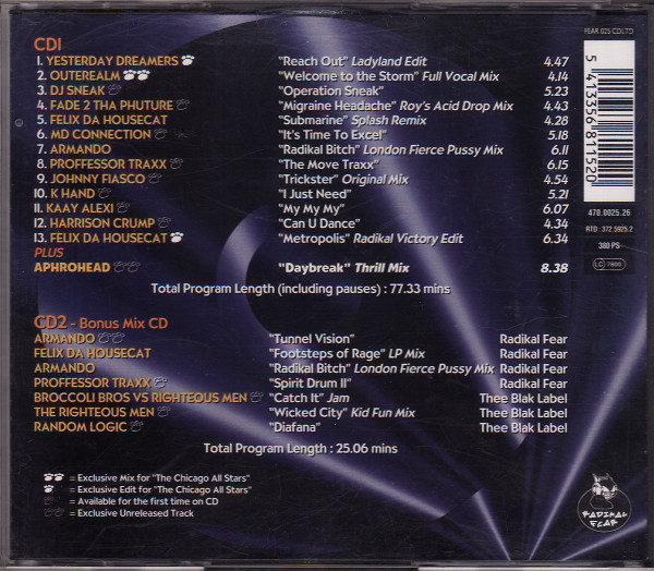 Various - Radikal Fear - The Chicago All Stars | Radikal Fear (FEAR 025 CDLTD) - 2