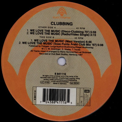 Clubbing - We Love The Music | Electronic (8 84111 6) - 3 Clubbing - We Love The Music | Electronic (8 84111 6) - 3