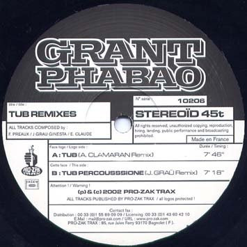 Grant Phabao - Tub Remixes | Pro-Zak Trax (10206) - 3