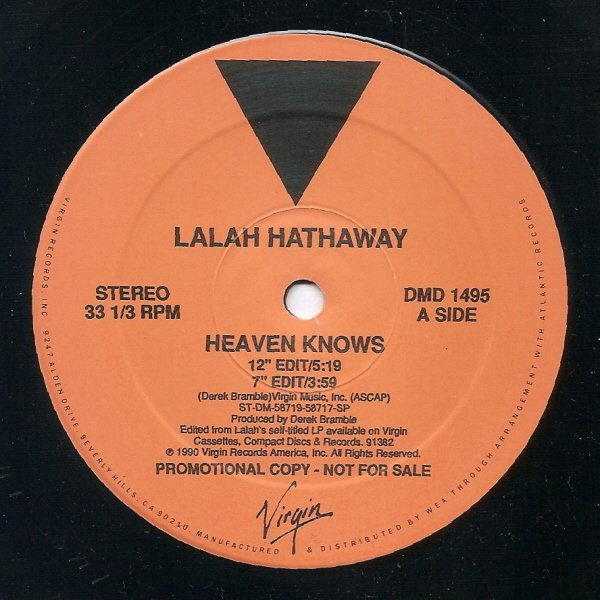 Lalah Hathaway - Heaven Knows | Virgin (DMD 1495)