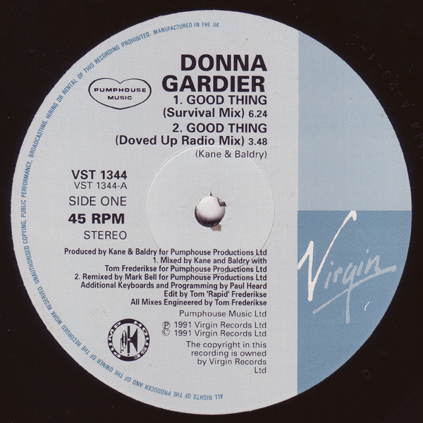 Donna Gardier - Good Thing | Virgin (VST 1344) - 2