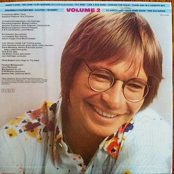 John Denver - John Denver's Greatest Hits, Volume 2 | RCA Victor (CPL1-2195) - 2 John Denver - John Denver's Greatest Hits, Volume 2 | RCA Victor (CPL1-2195) - 2