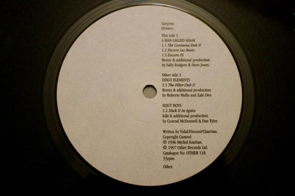 Garçons - Divorce (The Remixes) | Other (OTHER 118) - 3