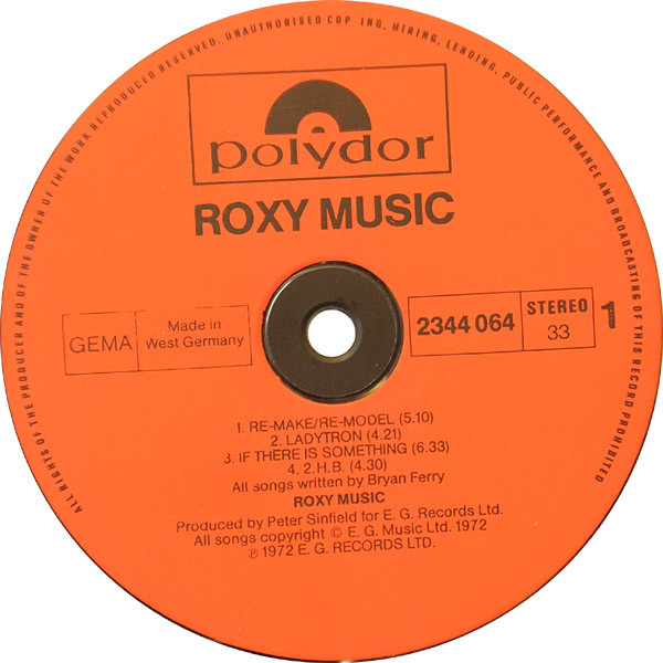 Roxy Music - Roxy Music | Polydor (2344 064) - 3