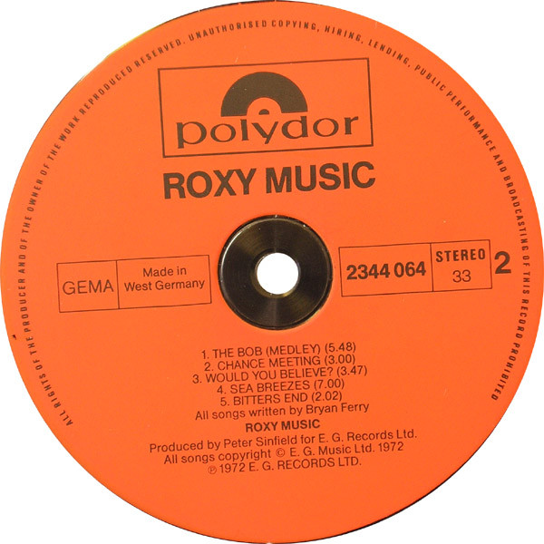 Roxy Music - Roxy Music | Polydor (2344 064) - 4