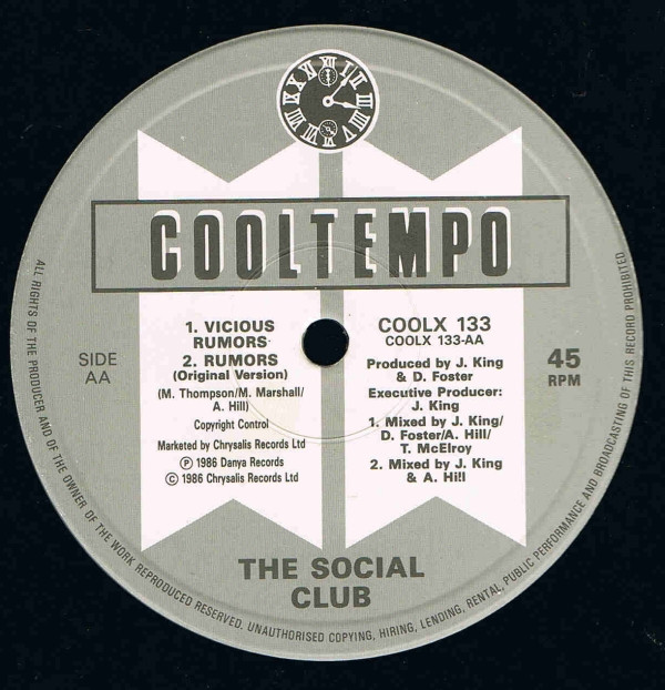 The Social Club - Rumors | Cooltempo (COOLX 133) - 3 The Social Club - Rumors | Cooltempo (COOLX 133) - 3