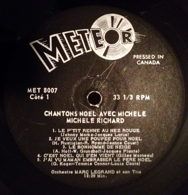 Michèle Richard - Chantons Noël Avec Michèle | Meteor (MET-8007) - 3 Michèle Richard - Chantons Noël Avec Michèle | Meteor (MET-8007) - 3