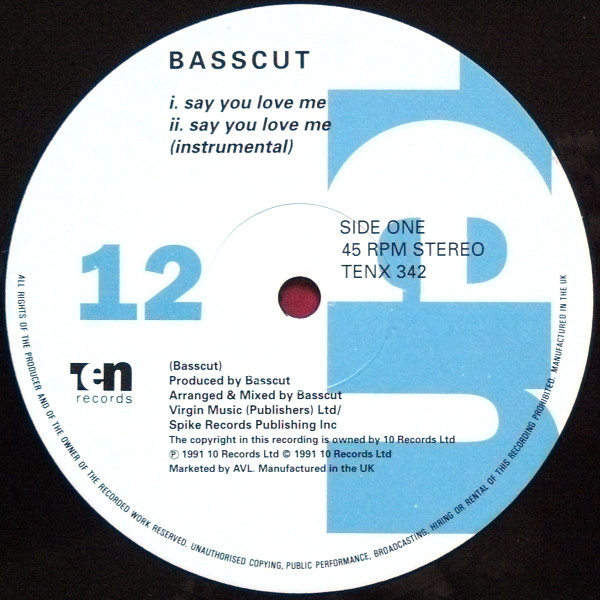 Basscut - Say You Love Me | 10 Records (TENX 342) - 3 Basscut - Say You Love Me | 10 Records (TENX 342) - 3