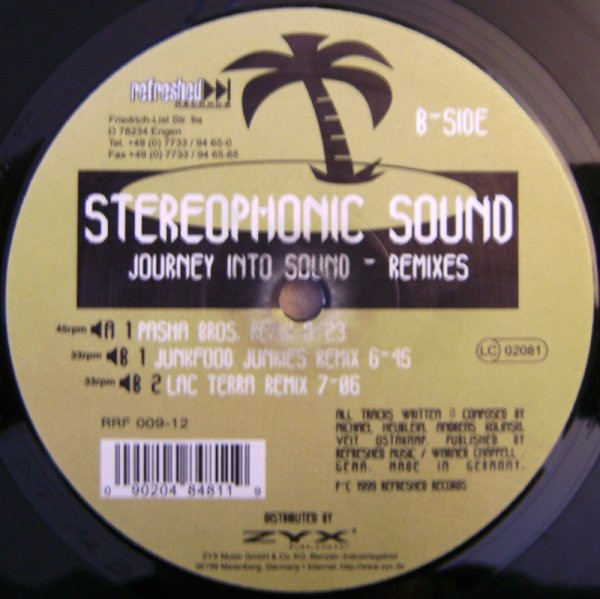 Stereophonic Sound - Journey Into Sound (Remixes) | Refreshed Records (RRF 009-12)