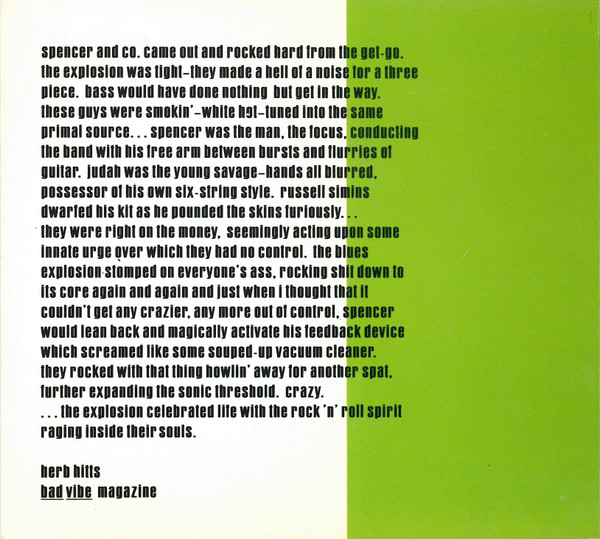 The Jon Spencer Blues Explosion - Extra Width | Crypt Records (crypt cd-033) - 4