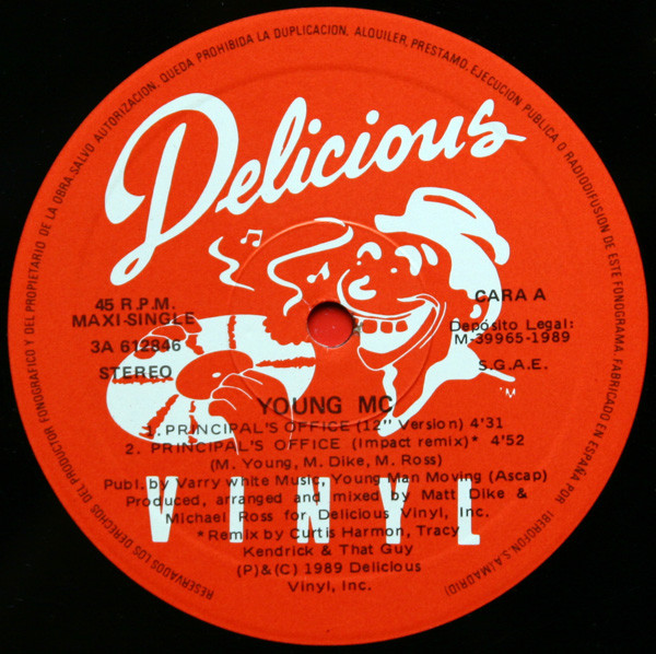 Young M.C. - Principal's Office | Delicious Vinyl (3A 612846) - 3 Young M.C. - Principal's Office | Delicious Vinyl (3A 612846) - 3