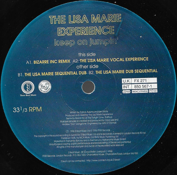 Lisa Marie Experience - Keep On Jumpin' | FFRR (FX 271) - 4