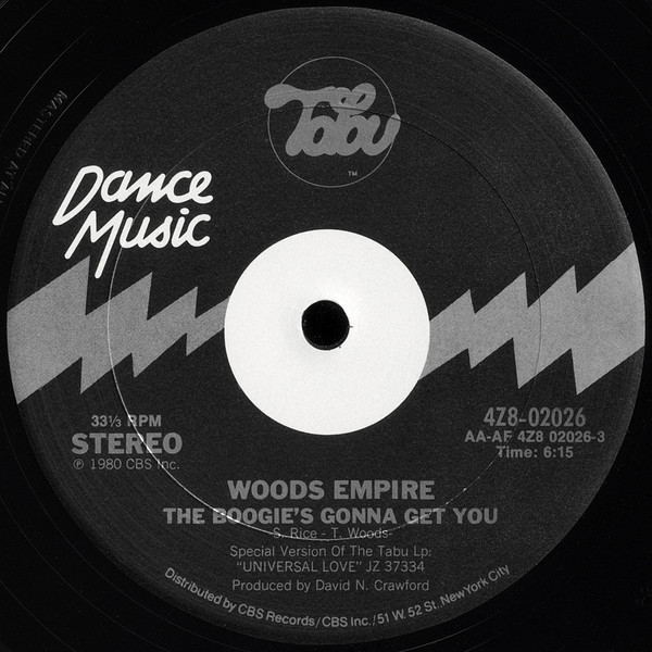 Woods Empire - The Boogie's Gonna Get You | Tabu Records (4Z8 02026)