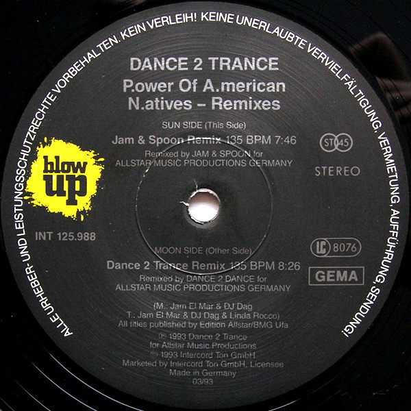 Dance 2 Trance - P.ower Of A.merican N.atives - Remixes | Blow Up (INT 125.988) - 3 Dance 2 Trance - P.ower Of A.merican N.atives - Remixes | Blow Up (INT 125.988) - 3