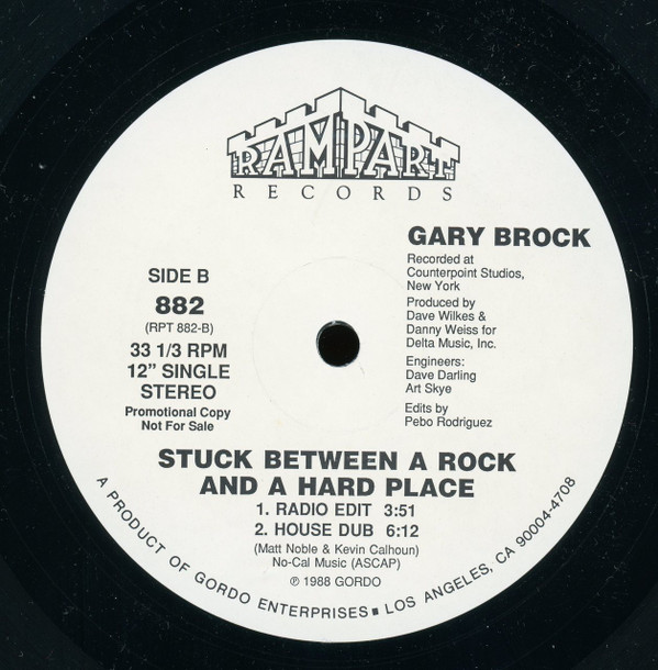 Gary Brock - Stuck Between A Rock And A Hard Place | Rampart Records (882) - 2 Gary Brock - Stuck Between A Rock And A Hard Place | Rampart Records (882) - 2