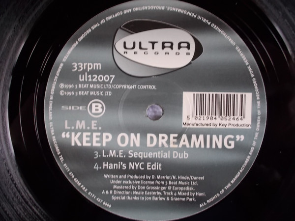 L.M.E. - Keep On Dreaming | Ultra Records (UL 12007) - 4 L.M.E. - Keep On Dreaming | Ultra Records (UL 12007) - 4