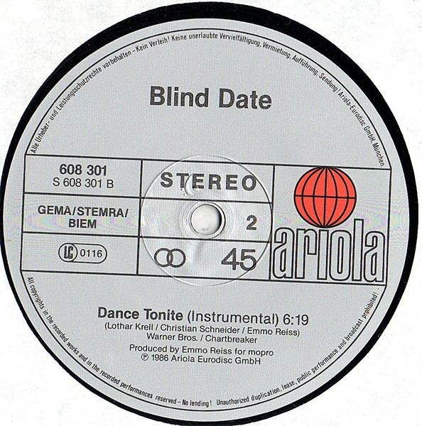 Blind Date - Hit The Road Jack (Extended Version) | Ariola (608 301) - 4 Blind Date - Hit The Road Jack (Extended Version) | Ariola (608 301) - 4