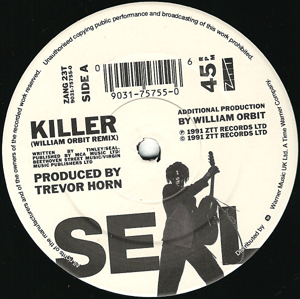Seal - Killer...Dance | ZTT (ZANG 23T) - 3
