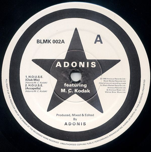 Adonis Featuring MC Kodak - H.O.U.S.E. | Black Market Records (BLMK 002) - 3 Adonis Featuring MC Kodak - H.O.U.S.E. | Black Market Records (BLMK 002) - 3