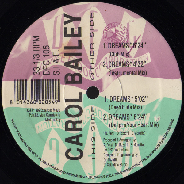 Carol Bailey - Dreams | DFC (DFC 105) - 3 Carol Bailey - Dreams | DFC (DFC 105) - 3