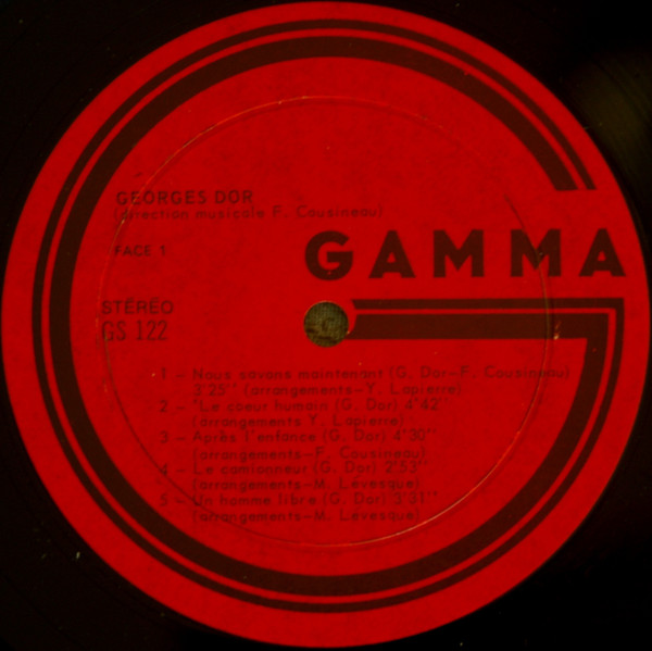Georges Dor - Entre Autres... | Gamma (GS 122) - 3 Georges Dor - Entre Autres... | Gamma (GS 122) - 3
