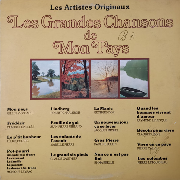 Various - Les Grandes Chansons De Mon Pays | K-Tel (KF121) - main Various - Les Grandes Chansons De Mon Pays | K-Tel (KF121) - main
