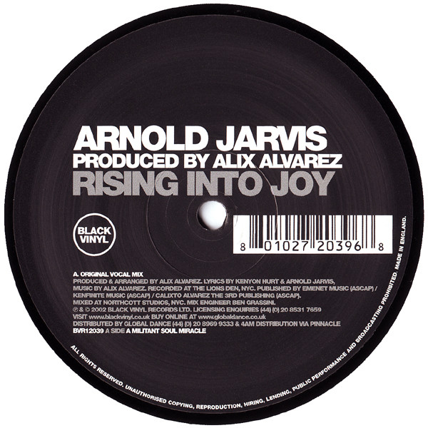 Arnold Jarvis Produced By Alix Alvarez - Rising Into Joy | Black Vinyl Records (BVR 12039) - 3 Arnold Jarvis Produced By Alix Alvarez - Rising Into Joy | Black Vinyl Records (BVR 12039) - 3