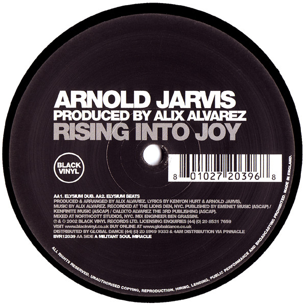 Arnold Jarvis Produced By Alix Alvarez - Rising Into Joy | Black Vinyl Records (BVR 12039) - 4 Arnold Jarvis Produced By Alix Alvarez - Rising Into Joy | Black Vinyl Records (BVR 12039) - 4