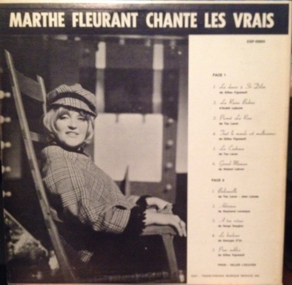 Marthe Fleurant - Marthe Fleurant Chante Les Vrais | DSP (DSP-59804) - 2
