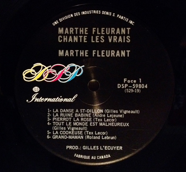 Marthe Fleurant - Marthe Fleurant Chante Les Vrais | DSP (DSP-59804) - 3