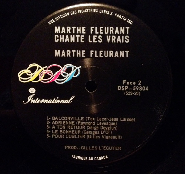 Marthe Fleurant - Marthe Fleurant Chante Les Vrais | DSP (DSP-59804) - 4