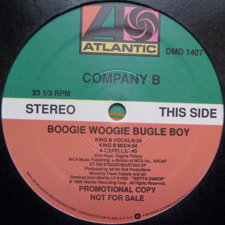 Company B - Boogie Woogie Bugle Boy | Atlantic (DMD 1407) - main Company B - Boogie Woogie Bugle Boy | Atlantic (DMD 1407) - main