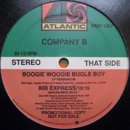Company B - Boogie Woogie Bugle Boy | Atlantic (DMD 1407) - 2 Company B - Boogie Woogie Bugle Boy | Atlantic (DMD 1407) - 2