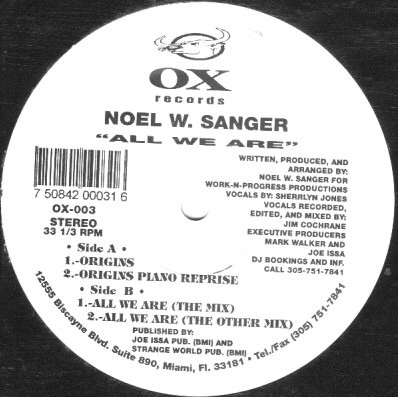 Noel W. Sanger - All We Are | OX Records (OX-003) - main Noel W. Sanger - All We Are | OX Records (OX-003) - main