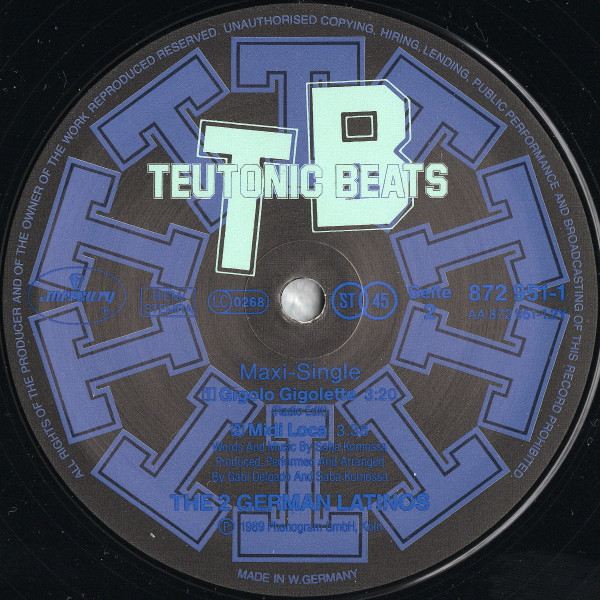The 2 German Latinos - Gigolo Gigolette | Teutonic Beats (TB 004) - 4