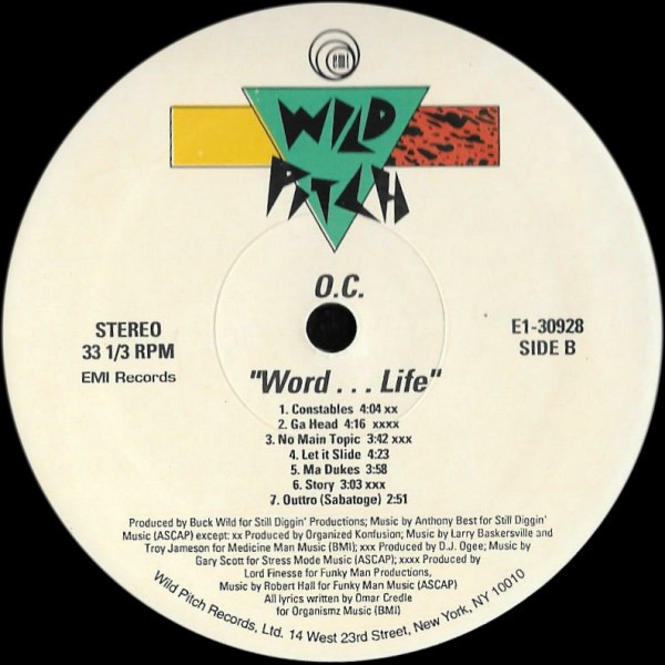 O.C. - Word...Life | Wild Pitch Records (E1-30928) - 3